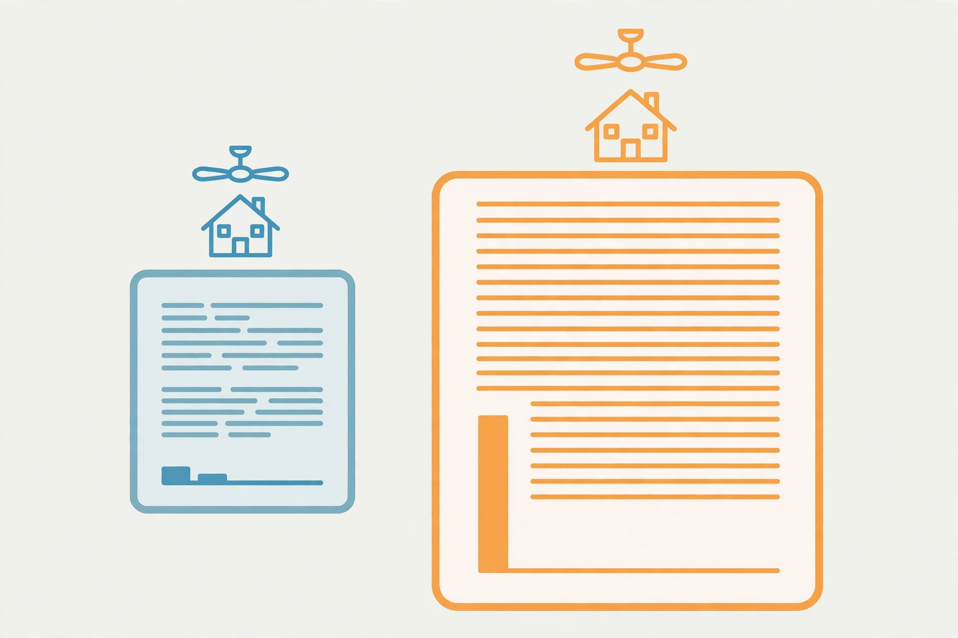 Comparison of a smaller protected consumer electricity bill and a larger unprotected consumer bill